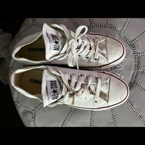 Converse white shoes - size 7